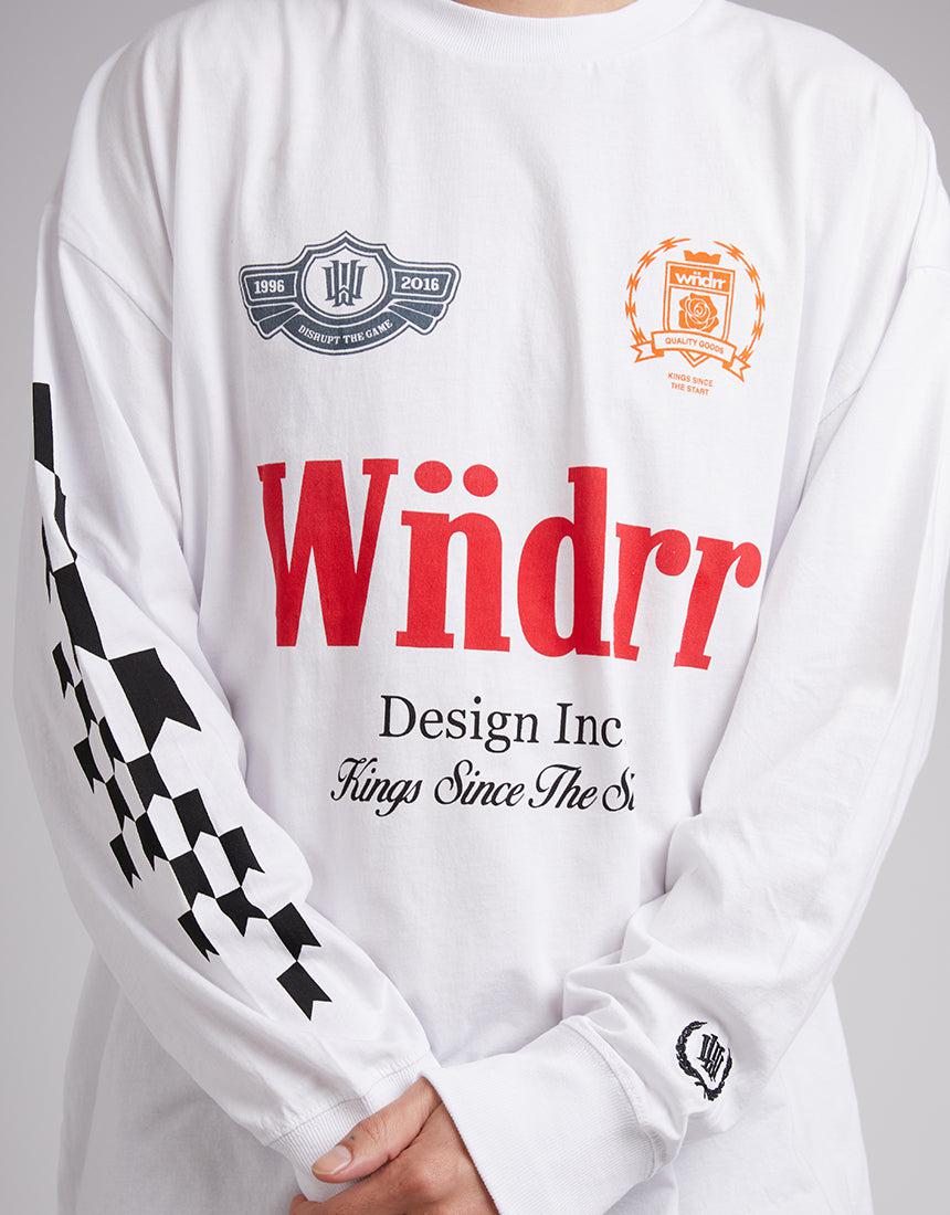 Wndrr-Slipstream Ls Tee White-Edge Clothing